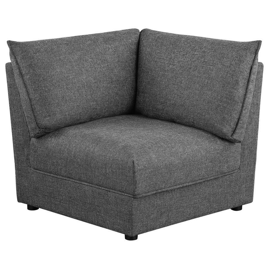 Contemporary, Modern Modular Corner Chair Sasha Modular Corner Chair 551682-CC 551682-CC in Black Fabric