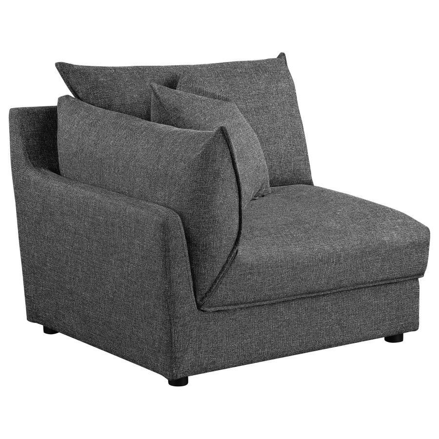 Contemporary, Modern Modular Corner Chair Sasha Modular LAF Chair 551684LAF 551684LAF in Black Fabric