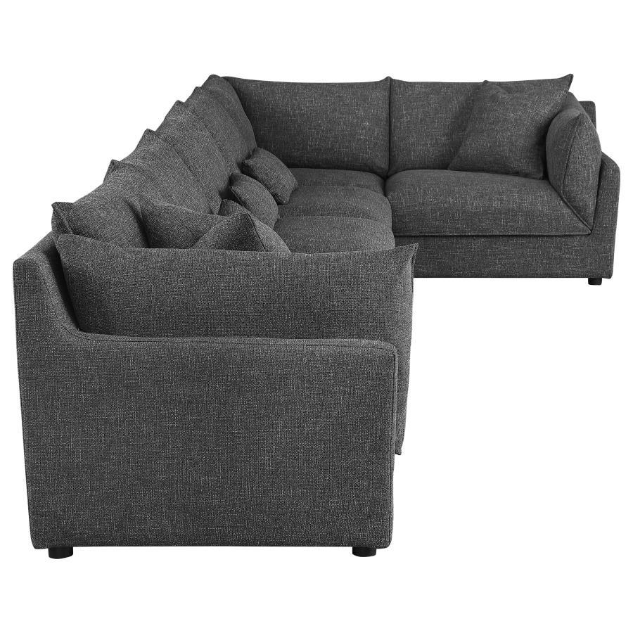 

    
Contemporary Barely Black Wood Modular Sectional Sofa Coaster Sasha 551681-SET
