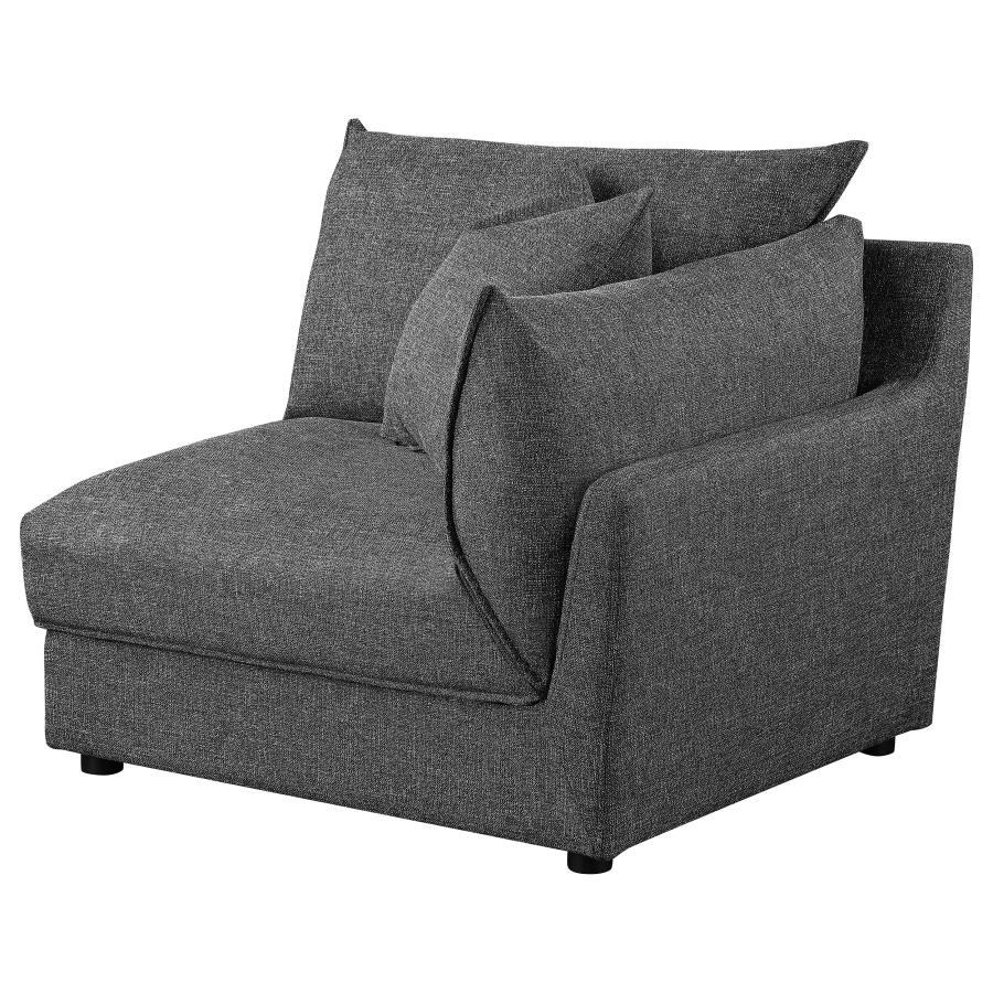 

    
 Shop  Contemporary Barely Black Wood Modular Sectional Sofa Coaster Sasha 551681-SET
