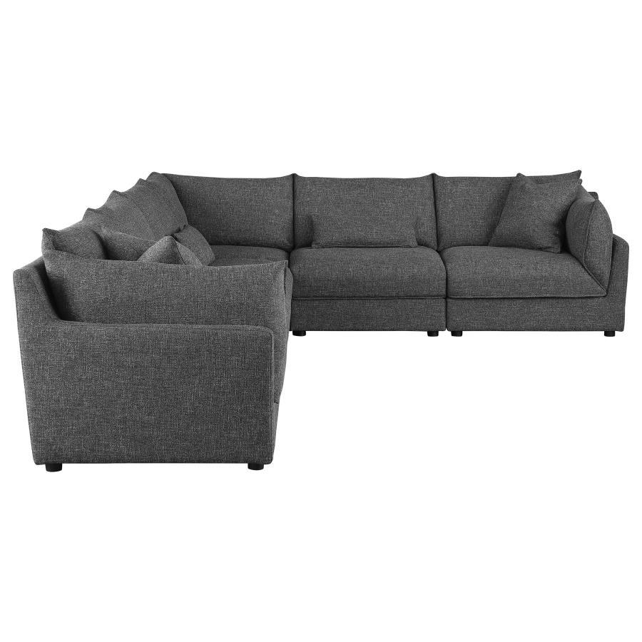 

    
 Photo  Contemporary Barely Black Wood Modular Sectional Sofa Coaster Sasha 551681-SET
