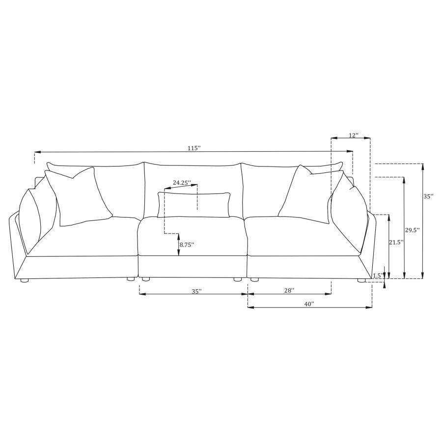 

    
551681-SETB Coaster Modular Sectional Sofa

