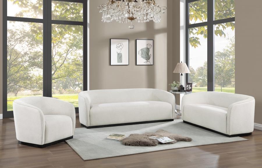 

    
Contemporary Beige Engineered Wood Living Room Set 2PCS Meridian Furniture Mylah 675Beige-S-2PCS
