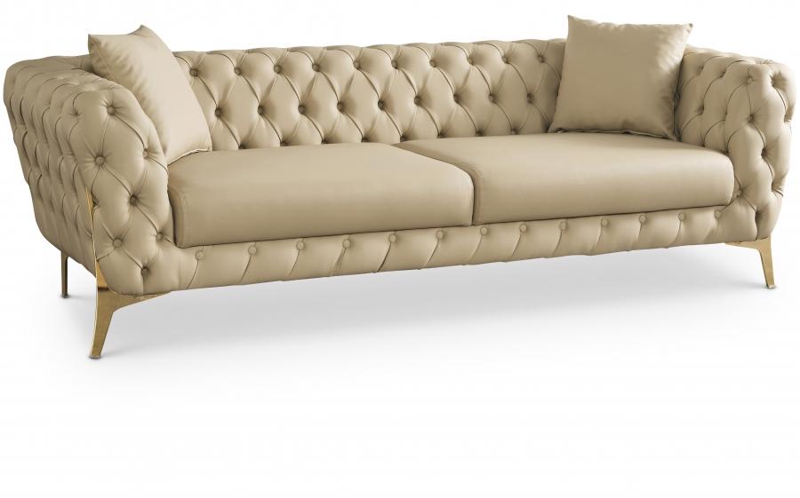 

    
Contemporary Beige Engineered Wood Sofa Meridian Furniture Aurora 682Beige-S
