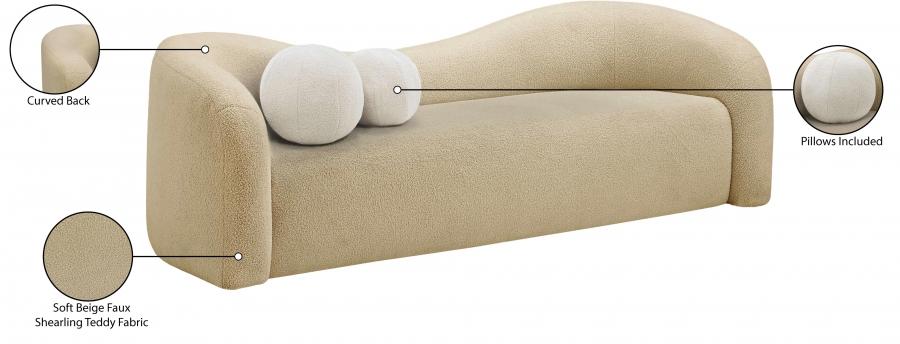 

                    
Buy Contemporary Beige Eucalyptus Wood Sofa Meridian Furniture Kali 186Beige-S
