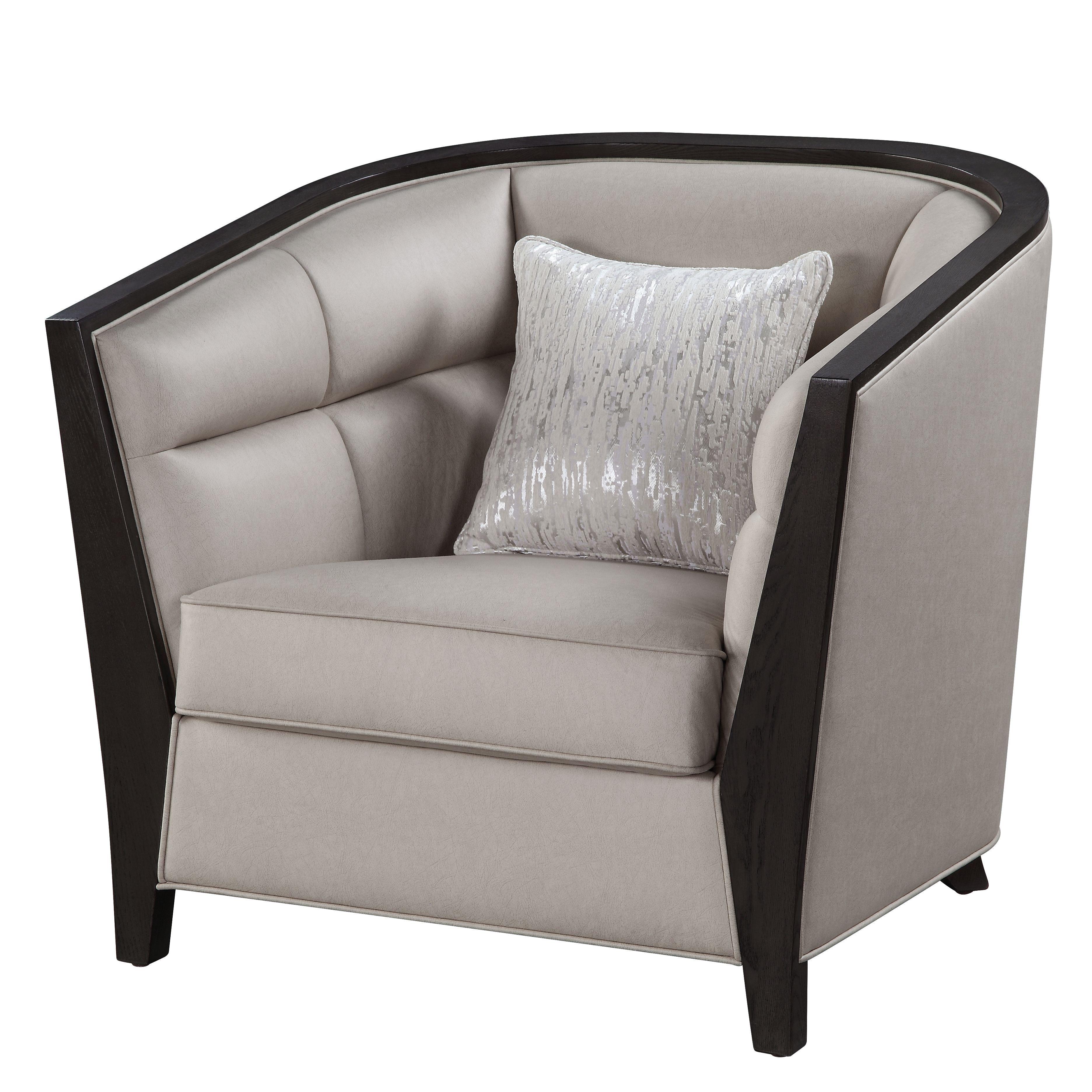 Contemporary, Classic Chair Zemocryss 54237 in Beige Fabric