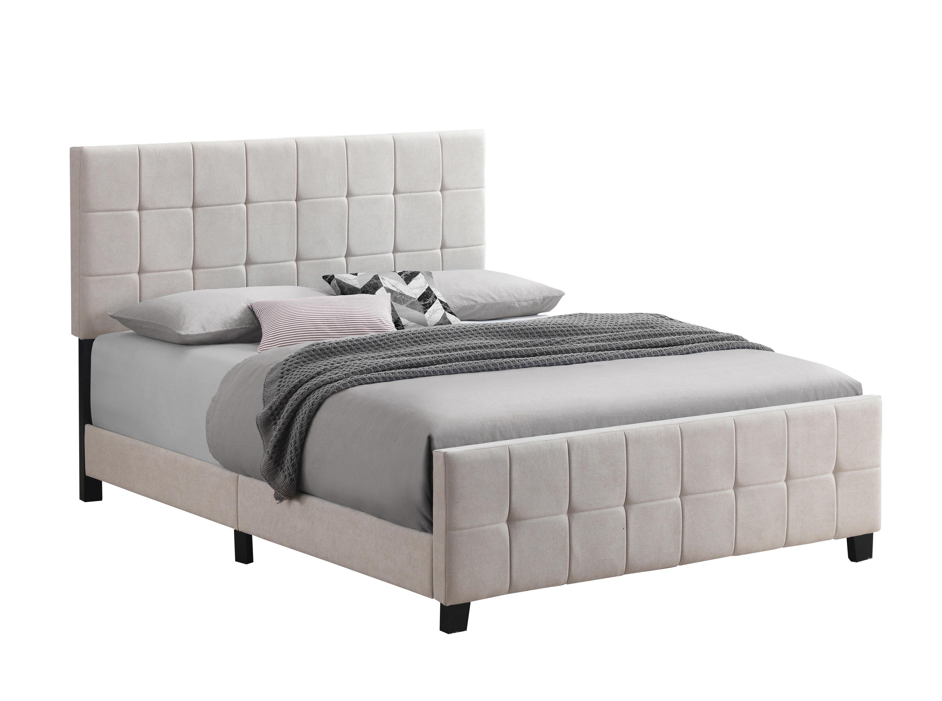 Contemporary Bed 305952Q Fairfield 305952Q in Beige Fabric