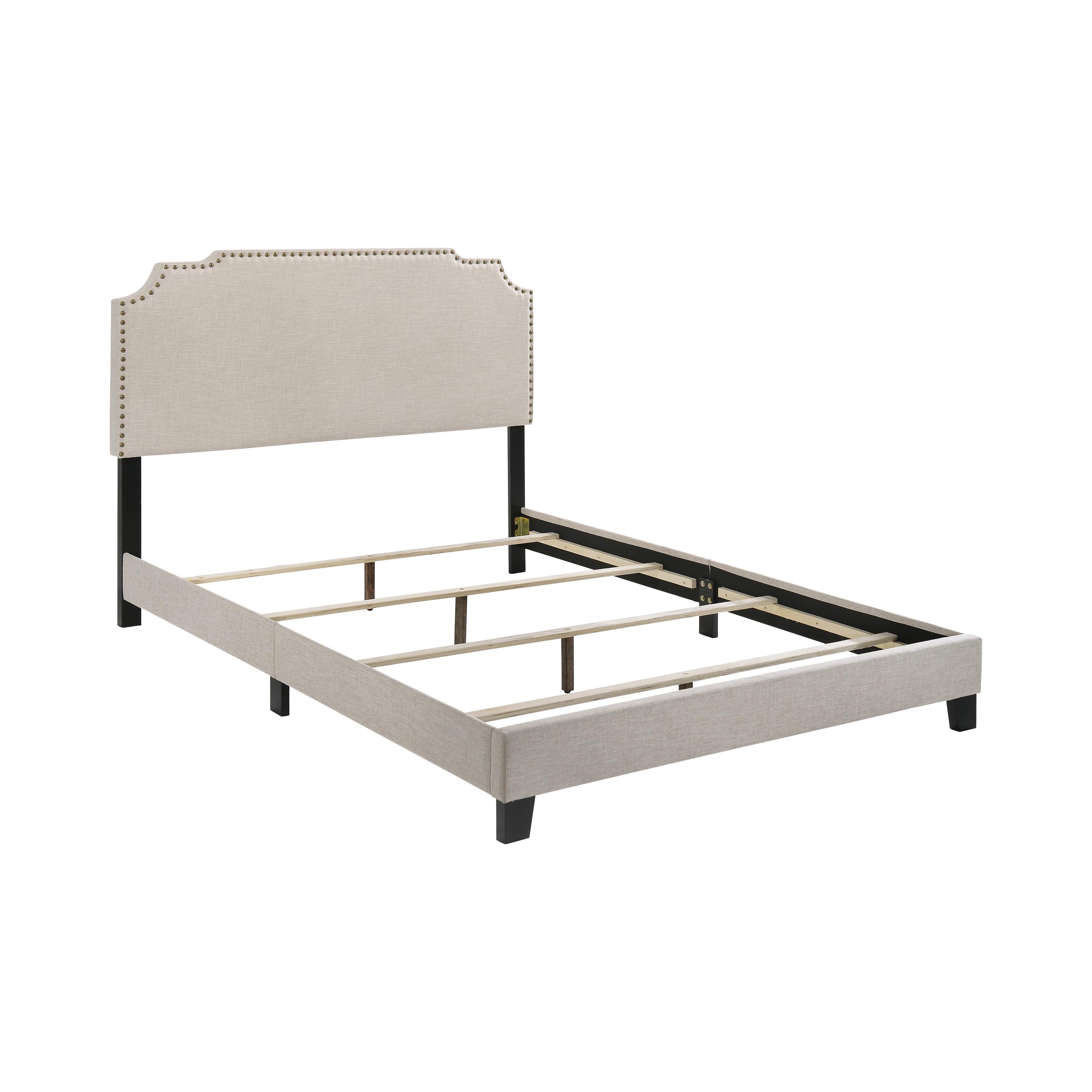 

    
Contemporary Beige Fabric Upholstery Full Bed Coaster 310061F Tamarac
