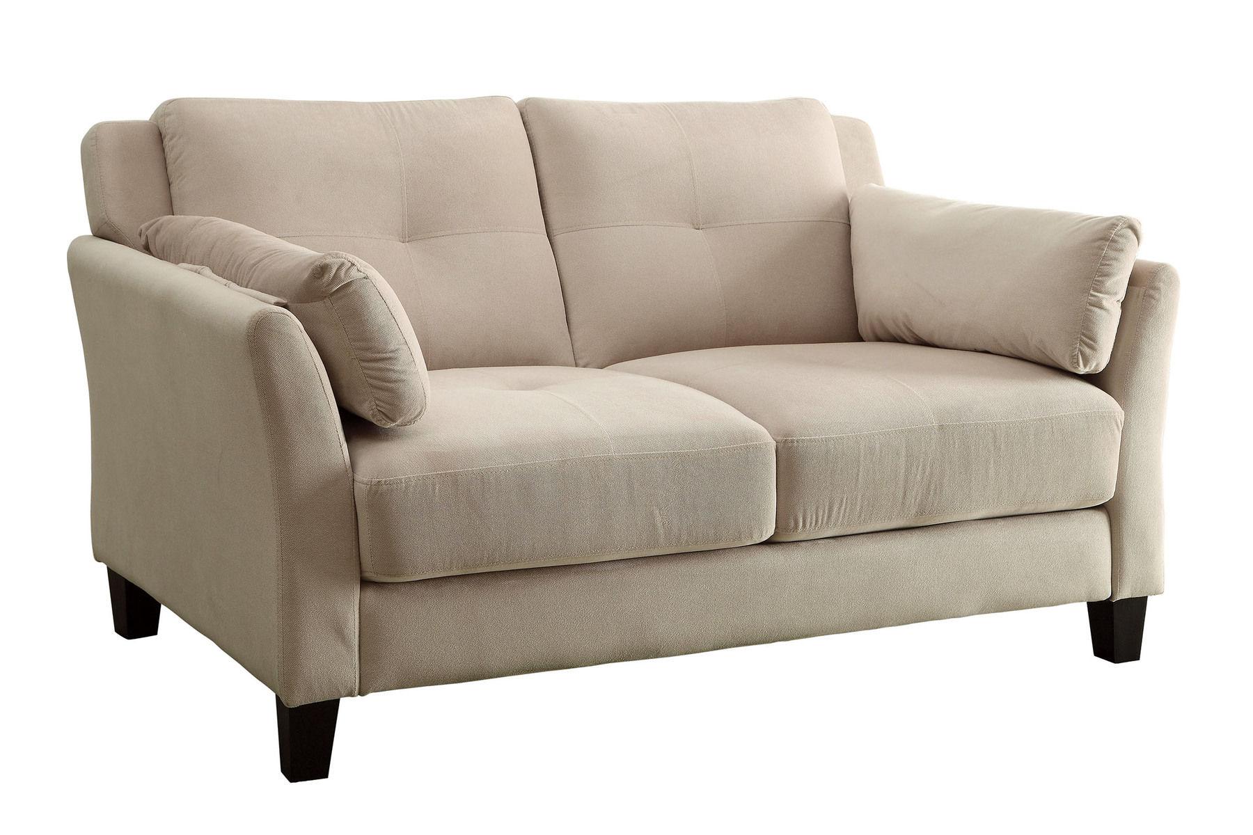 

    
Contemporary Beige Flannelette Loveseat Furniture of America CM6716BG-LV Ysabel
