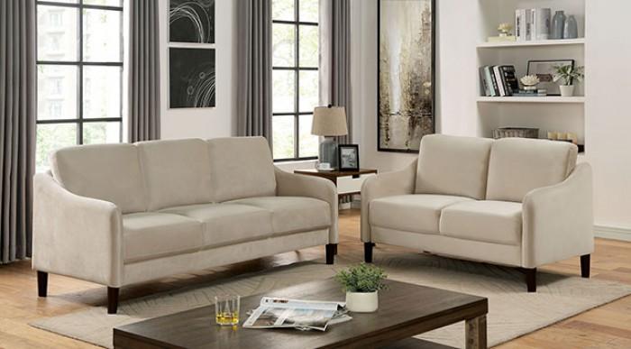 

    
Contemporary Beige Flannelette Sofa Furniture of America CM6496BG-SF Kassel
