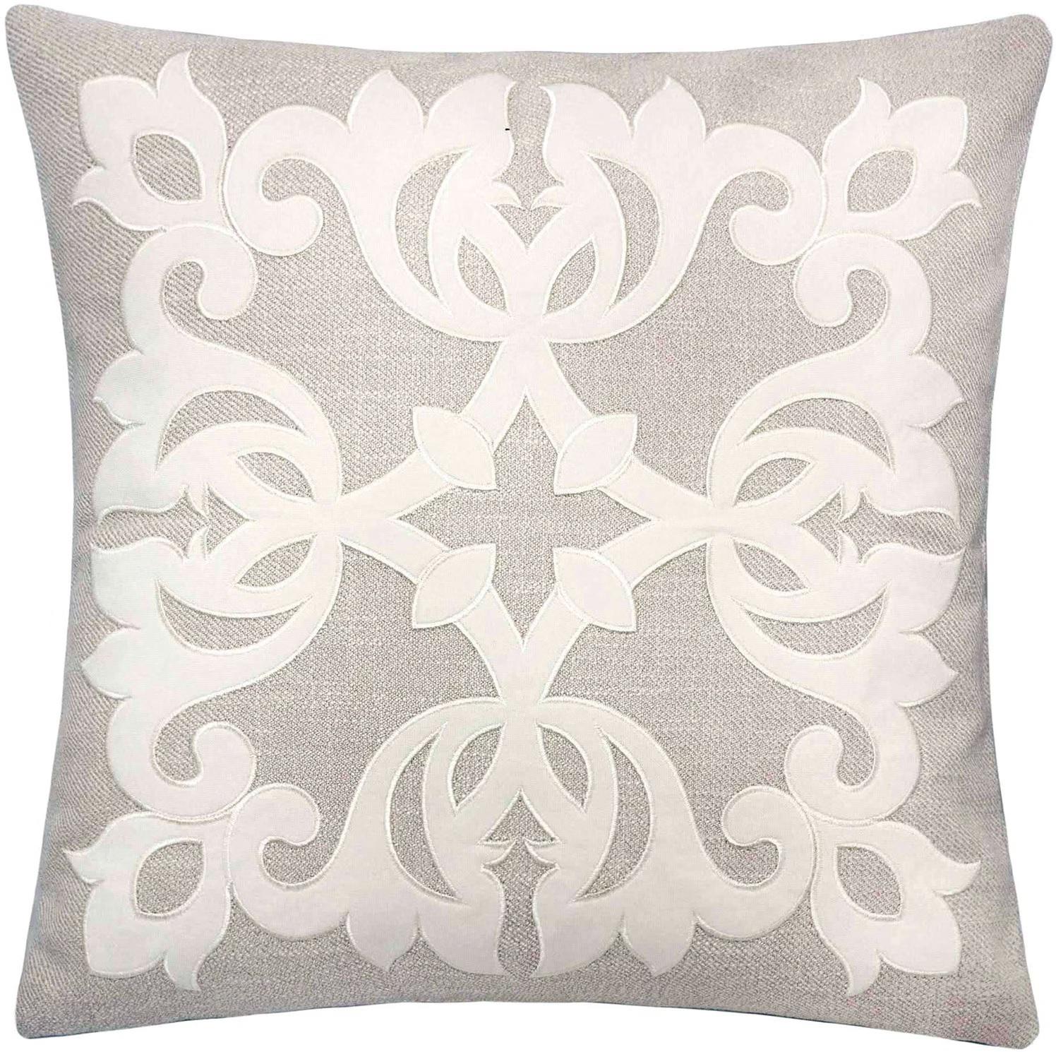 Contemporary Accent Pillow PL8055-2PK Trudy PL8055-2PK in Beige 