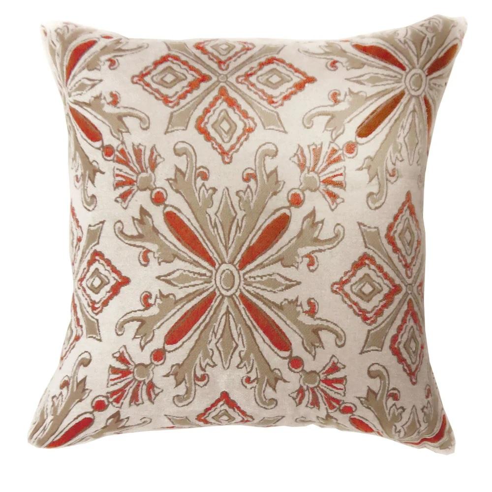 

    
Contemporary Beige & Orange Polyester Throw Pillows Set 2pcs Furniture of America PL672-2PK Lela
