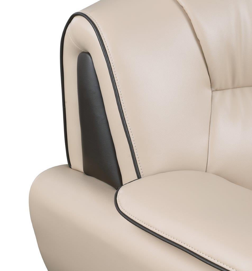 

    
 Shop  Contemporary Beige Premium Leather Match Sofa Set 2Pcs Global United 405
