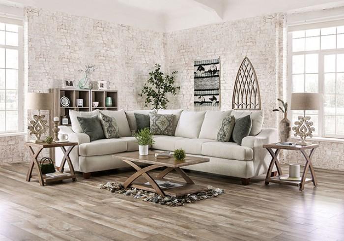 

    
Contemporary Beige & Sage Green Linen-like Fabric Sectional Sofa Furniture of America SM6443 Paddington
