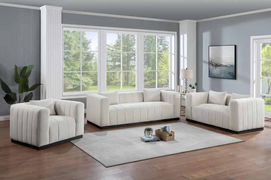 

    
Contemporary Beige Solid Wood Living Room Set 2PCS Meridian Furniture Lucia 655Beige-S-2PCS

