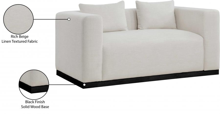 

    
642Beige-L Contemporary Beige Solid Wood Loveseat Meridian Furniture Alfie 642Beige-L
