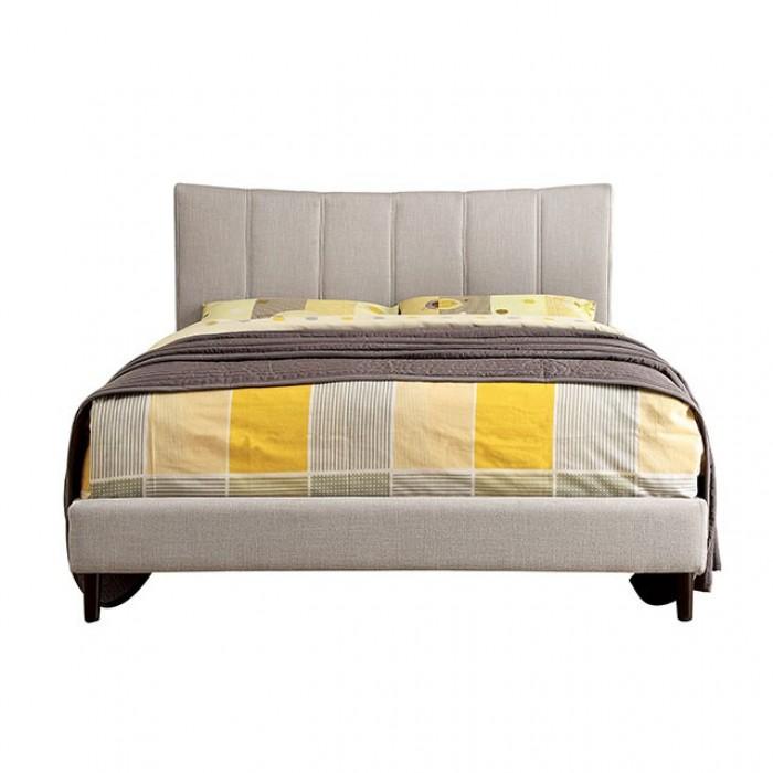 

    
Contemporary Beige Solid Wood Queen Platform Bed Furniture of America Ennis CM7678BG-Q
