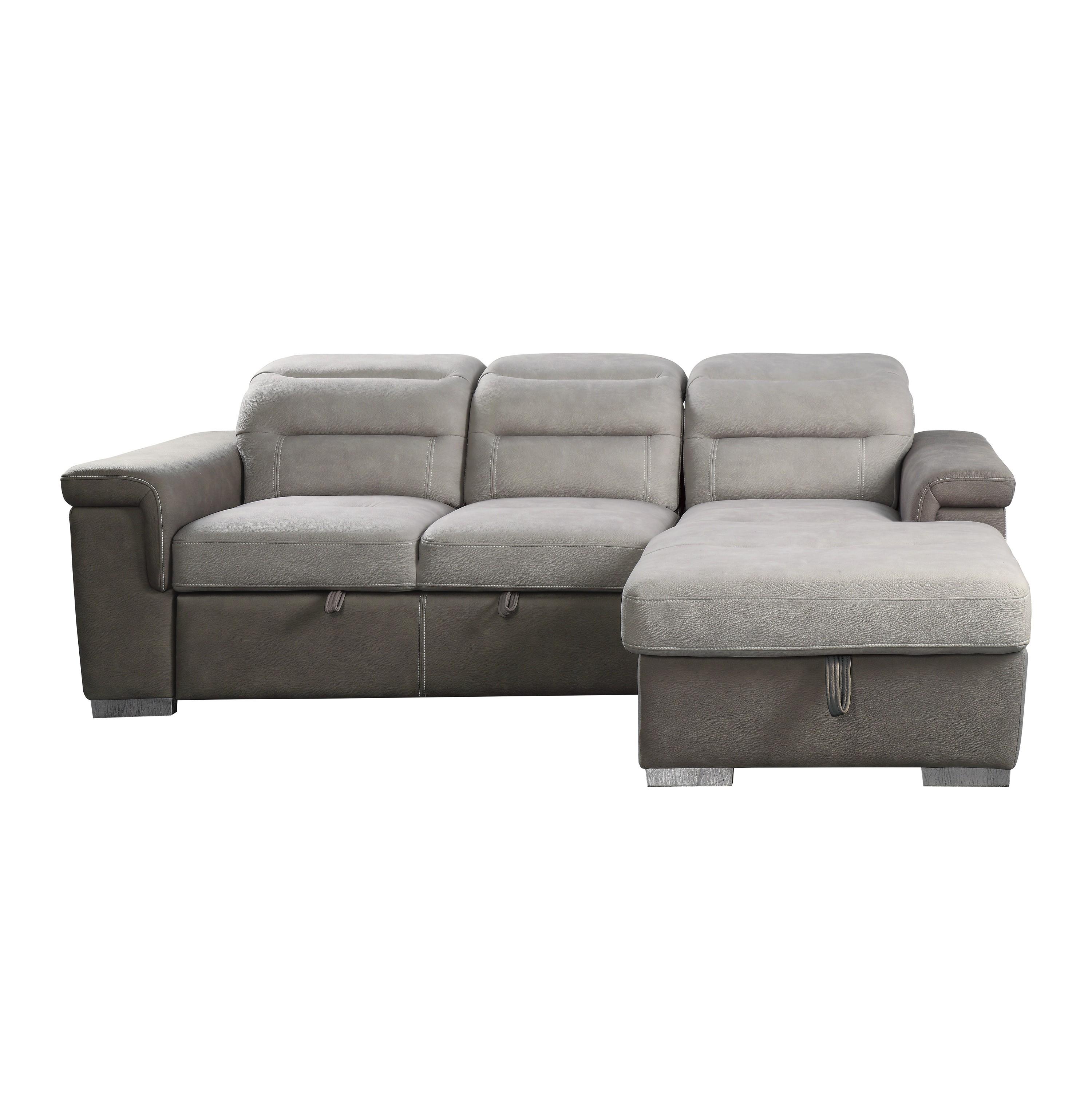 Contemporary Sectional 9808*SC Alfio 9808*SC in Taupe, Beige Microfiber
