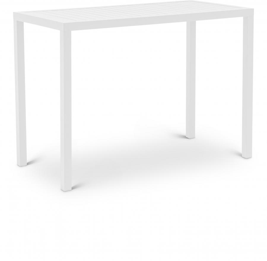 

    
Contemporary Beige/White Aluminium Patio Bar Set 7PCS Meridian Furniture Maldives 344White-T-7PCS
