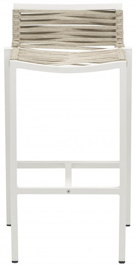 

    
Contemporary Beige/White Aluminium Patio Barstool Set 2PCS Meridian Furniture Maldives 344Beige-C-2PCS

