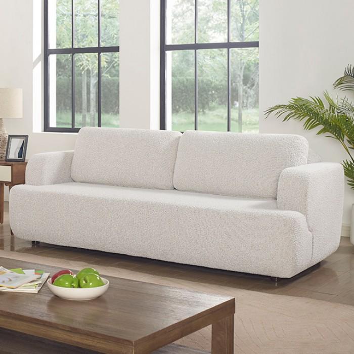 

    
Contemporary Beige Wood Sofa Furniture of America Jorpeland CM6459BG-SF-S
