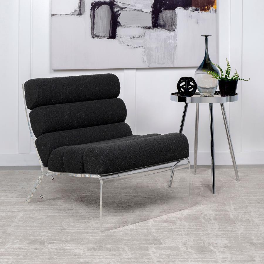 

    
Contemporary Black Acrylic Armless Chair Coaster Serreta 903162
