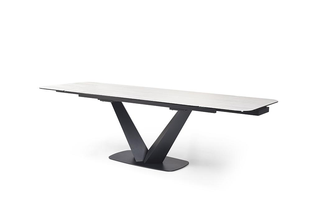 

    
ESF Extravaganza Dining Table 9189-DT Dining Table Light Gray/Black 9189-DT
