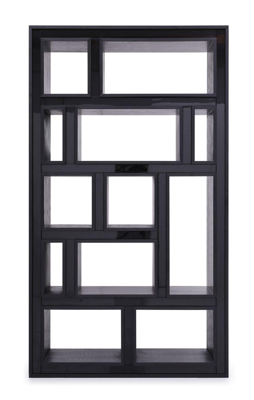 Contemporary, Modern Bookcase Suffolk VGVCBF-003-7 in Black 