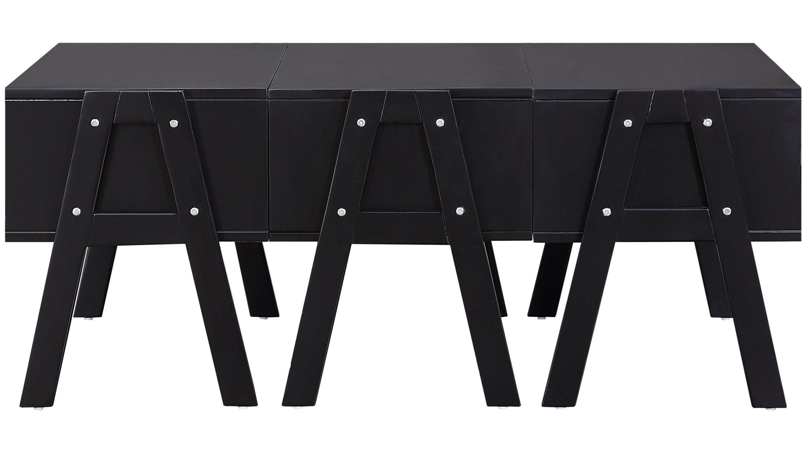 

    
Contemporary Black Convertible Coffee Table by Acme Lonny 84150
