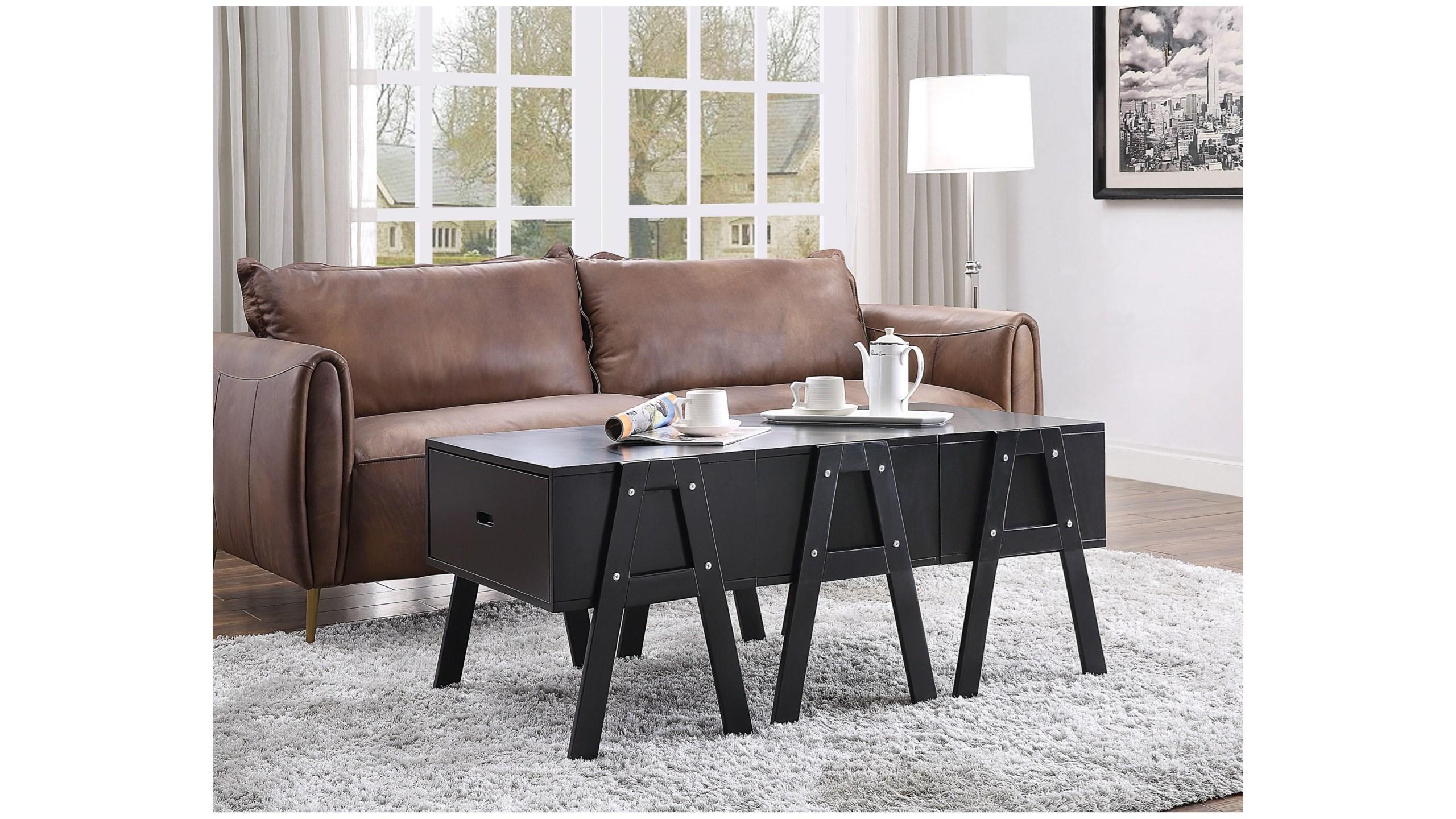 

    
 Shop  Contemporary Black Convertible Coffee Table by Acme Lonny 84150
