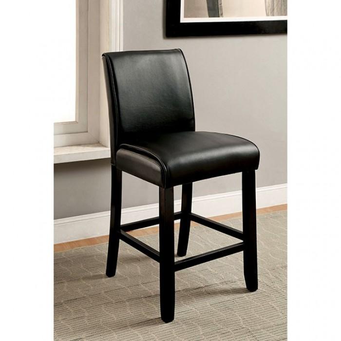 

    
Contemporary Black Counter Height Chairs Set 2pcs Furniture of America CM3823BK-PC-2PK Gladstone
