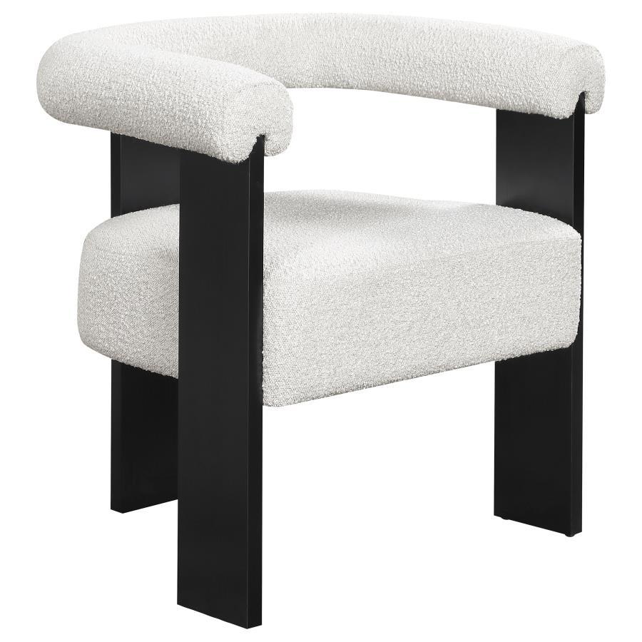 

    
Contemporary Black/Cream Wood Accent Chair Coaster Jenson 903147
