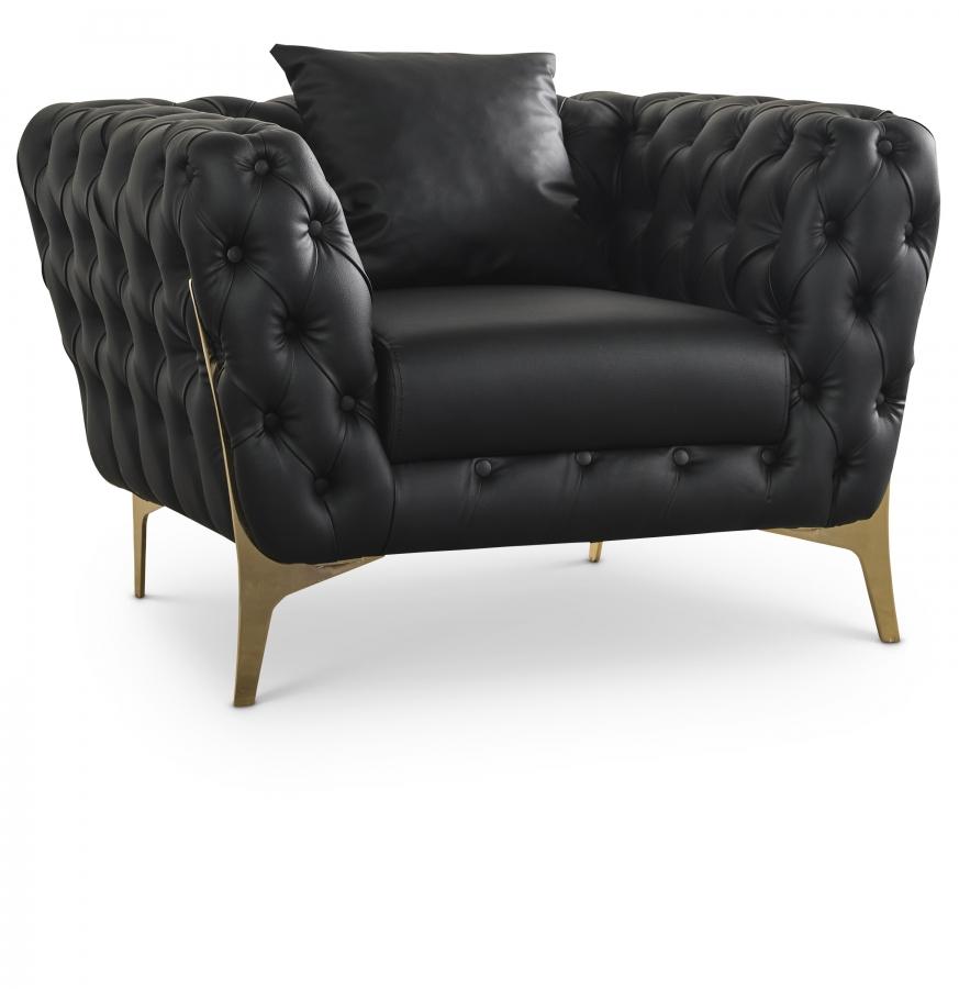 

    
Contemporary Black Engineered Wood Chair Meridian Furniture Aurora 682Black-C
