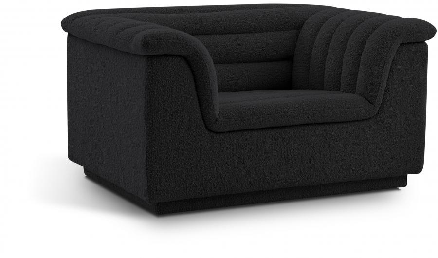 

    
Contemporary Black Engineered Wood Chair Meridian Furniture Cascade 191Black-C
