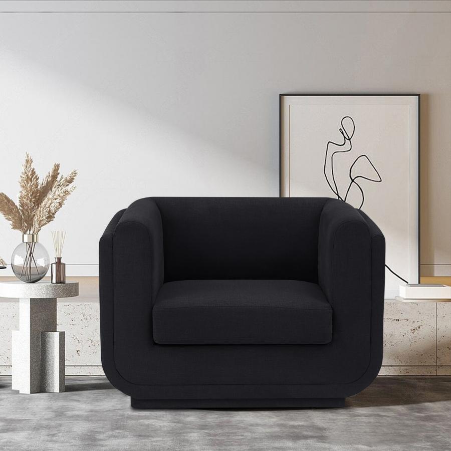 

    
Contemporary Black Engineered Wood Chair Meridian Furniture Kimora 151Black-C
