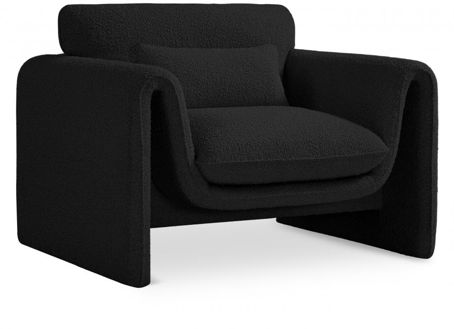 

    
Contemporary Black Engineered Wood Chair Meridian Furniture Stylus 198Black-C
