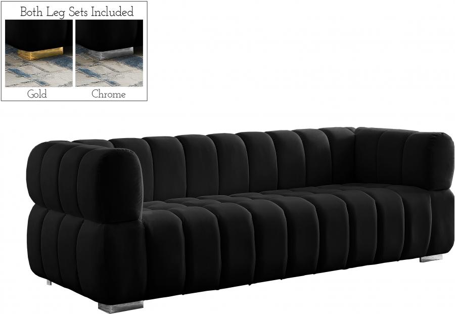 

        
Meridian Furniture Gwen Living Room Set 2PCS 670Black-S-2PCS Living Room Set Black Velvet 53652665498799
