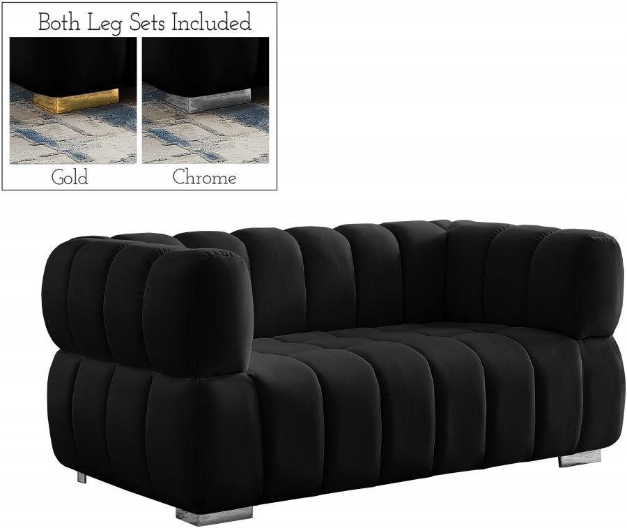 

    
670Black-S-2PCS Meridian Furniture Living Room Set

