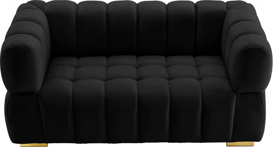 

    
Contemporary Black Engineered Wood Living Room Set 2PCS Meridian Furniture Gwen 670Black-S-2PCS
