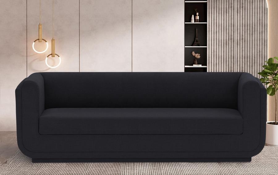 

    
Contemporary Black Engineered Wood Living Room Set 2PCS Meridian Furniture Kimora 151Black-S-2PCS
