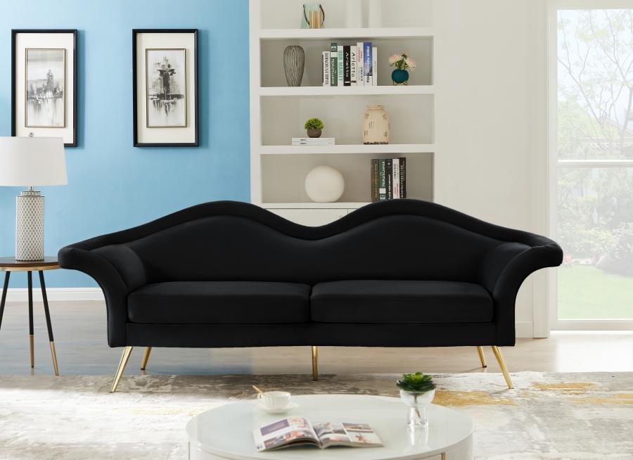 

        
Meridian Furniture Lips Living Room Set 2PCS 607Black-S-2PCS Living Room Set Black Soft Velvet 69494982987977
