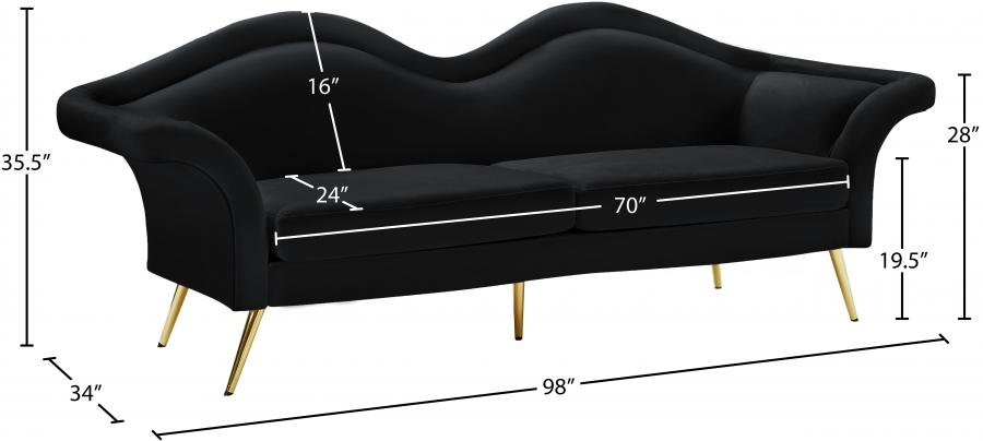 

    
 Photo  Contemporary Black Engineered Wood Living Room Set 2PCS Meridian Furniture Lips 607Black-S-2PCS
