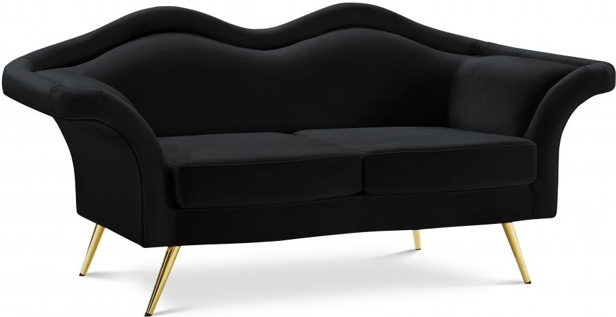 

    
Contemporary Black Engineered Wood Living Room Set 2PCS Meridian Furniture Lips 607Black-S-2PCS
