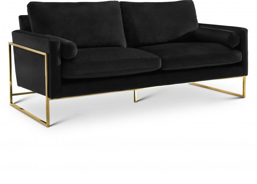 

    
Contemporary Black Engineered Wood Living Room Set 2PCS Meridian Furniture Mila 678Black-S-2PCS
