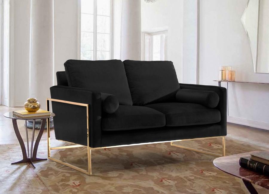 

    
 Order  Contemporary Black Engineered Wood Living Room Set 2PCS Meridian Furniture Mila 678Black-S-2PCS
