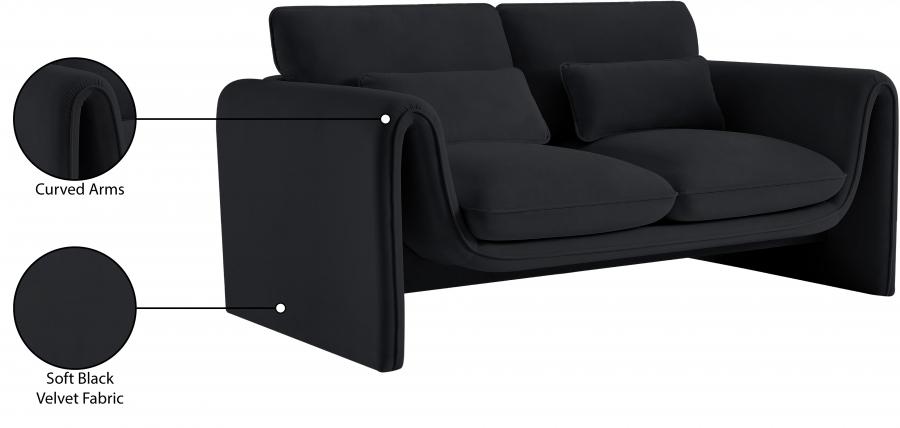 

    
 Order  Contemporary Black Engineered Wood Living Room Set 2PCS Meridian Furniture Sloan 199Black-S-2PCS
