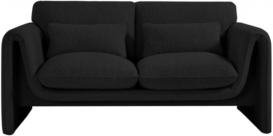 

    
Contemporary Black Engineered Wood Living Room Set 2PCS Meridian Furniture Stylus 198Black-S-2PCS
