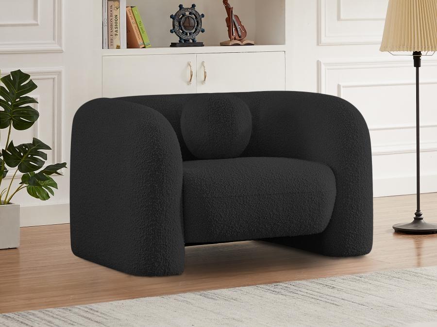 

    
 Photo  Contemporary Black Engineered Wood Living Room Set 3PCS Meridian Furniture Emory 139Black-S-3PCS
