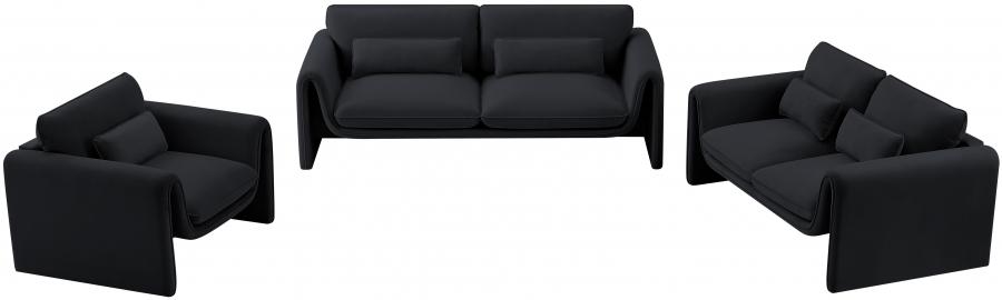 

    
Contemporary Black Engineered Wood Living Room Set 3PCS Meridian Furniture Sloan 199Black-S-3PCS
