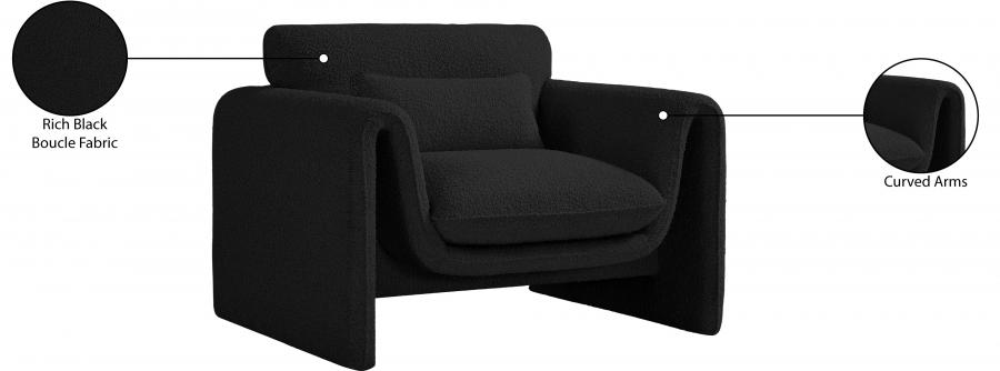 

                    
Meridian Furniture Stylus Living Room Set 3PCS 198Black-S-3PCS Living Room Set Black Boucle Fabric Purchase 
